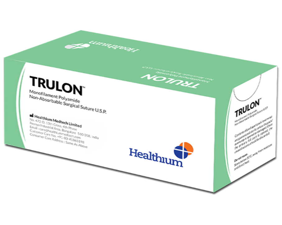 TRULON BLACK U.S.P. 3-0, 76CM , 3/8 , REVERSE CUTTING 26MM